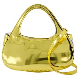 Coperni-Metallic Micro Baguette Swipe Bag - Coperni - Synthetic - Gold-Golden,Metallic