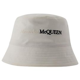 Boné Bic com logotipo clássico - Alexander McQueen - Algodão - Branco Branco