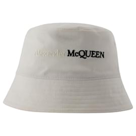 Alexander Mcqueen-Boné Bic com logotipo clássico - Alexander McQueen - Algodão - Branco-Branco