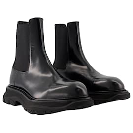 Alexander Mcqueen-Treadslick Ankle Boots - Alexander McQueen - Calfskin - Black-Black