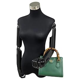 Gucci-Gucci Bamboo Diana Mini Tote Bag Bolso de cuero en excelentes condiciones-Otro