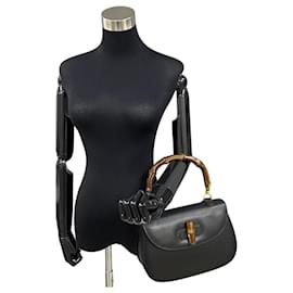 Gucci-Gucci Bamboo Flap Top Handle Bag Lederhandtasche in ausgezeichnetem Zustand-Andere