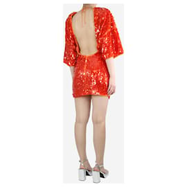 Autre Marque-Orange open-back sequin mini dress - size UK 12-Orange
