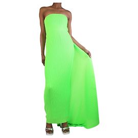 Solace London Robe longue plissée bustier verte - taille UK 6 Vert