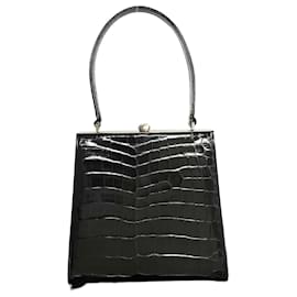 Versace-Leather Embossed Handbag-Other