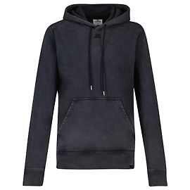 Courreges Sudadera con capucha polar de algodón gris Gris
