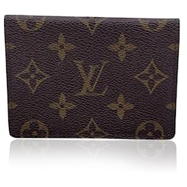 Louis Vuitton-Vintage Monogram Bifold Wallet ID Document Holder-Brown