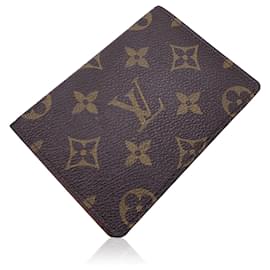 Louis Vuitton-Porta-documentos de identificação de carteira dupla com monograma vintage-Marrom