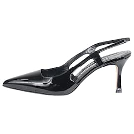 Manolo Blahnik-Black slingback heels with pointed toe - size EU 36-Black