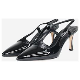 Manolo Blahnik-Black slingback heels with pointed toe - size EU 36-Black