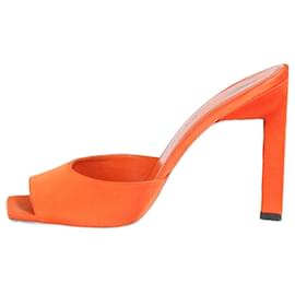 Attico-Orangefarbene Sandaletten aus Satin mit Absatz - Größe EU 39-Orange