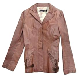 Just Cavalli-Just Cavalli leather jacket size XS-Light brown