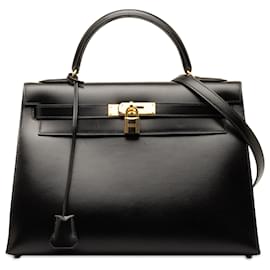 Hermès-Hermès Black Box Calf Kelly Selliere 32-Black