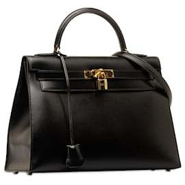 Hermès-Hermès Veau box noir Kelly Selliere 32-Noir