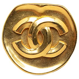 Chanel-Broche Chanel Oro CC-Dorado