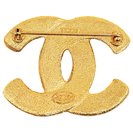 Chanel-Chanel Gold CC Brooch-Golden