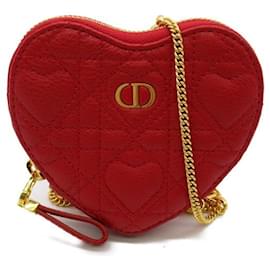 Dior-Caro Heart Pouch with Chain-Other