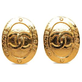 Chanel-CC Oval Clip On Earrings-Other