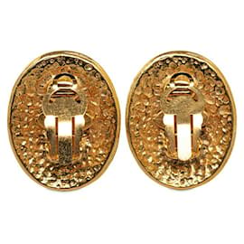 Chanel-Chanel CC Oval Clip On Earrings Metal Earrings in Good condition-Other