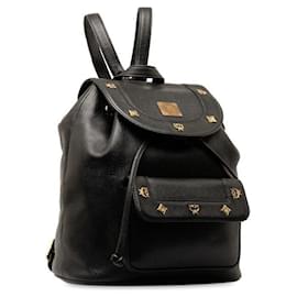 MCM-Studded Leather Backpack-Other