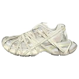 Balenciaga-Graue Sneakers mit Schnürung im Used-Look - Größe EU 38-Grau
