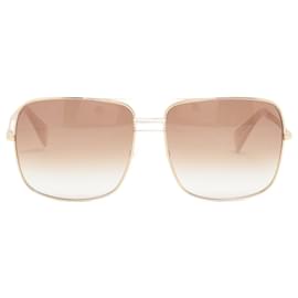 Céline-Óculos de sol aviador com armação quadrada dourada-Dourado