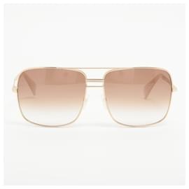 Céline-Óculos de sol aviador com armação quadrada dourada-Dourado