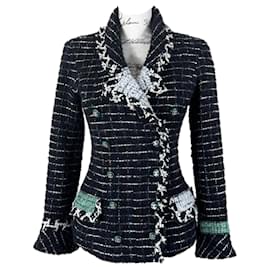 Chanel-Novo casaco de tweed preto ícone-Preto