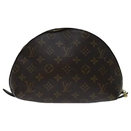 Louis Vuitton-LOUIS VUITTON Monogram Trousse Demi Ronde Pochette Cosmétique M47630 Auth LV 68974-Monogramme