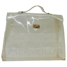 Hermès-Bolsa de mão HERMES Vinil Kelly transparente vinil transparente 69325-Outro