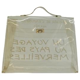 Hermès-Bolsa de mão HERMES Vinil Kelly transparente vinil transparente 69325-Outro