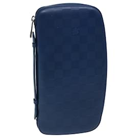 Louis Vuitton-Bolsa organizadora LOUIS VUITTON Damier Infini Atholl Azul Netuno N41396 auth 69401-Azul,Outro