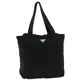 Prada-PRADA Tote Bag Nylon Black Auth bs12811-Black