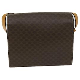Céline-CELINE Macadam Canvas Shoulder Bag PVC Brown Auth 69278-Brown