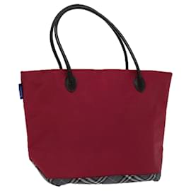 Autre Marque-Burberrys Blue Label Tote Bag Nylon Red Auth 69693-Red