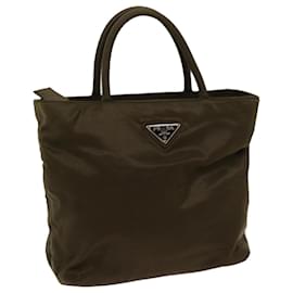 Prada-PRADA Hand Bag Nylon Khaki Auth bs13010-Khaki