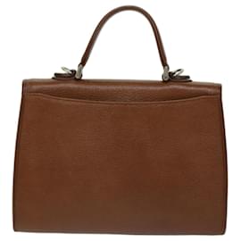 Autre Marque-Burberrys Hand Bag Leather 2way Brown Auth ep3800-Brown