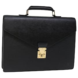Louis Vuitton-LOUIS VUITTON Epi Serviette Conseiller Cartable Noir M54422 LV Auth e4670-Noir