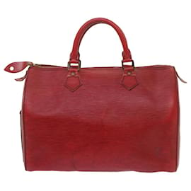 Louis Vuitton-Louis Vuitton Epi Speedy 30 Handtasche Kastilisch Rot M43007 LV Auth 68483-Andere