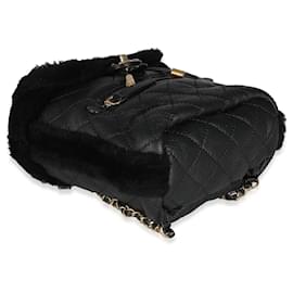 Chanel-Petit sac à dos Paris Hamburg en peau de mouton matelassée noire Chanel-Noir