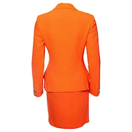 Autre Marque-Gianni Versace Couture, Blazer et jupe orange-Orange