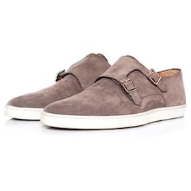 Santoni-Santoni, Double monk strap sneaker-Brown