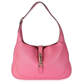 Gucci-Gucci Pink Pebbled Leather Medium 1961 Jackie Hobo-Pink