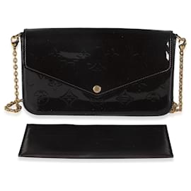 Louis Vuitton-Louis Vuitton Amarante Vernis Felicie Pochette-Dark red