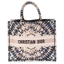 Christian Dior-Bolsa grande para livro Christian Dior rosa multicolor tie-dye-Rosa,Azul