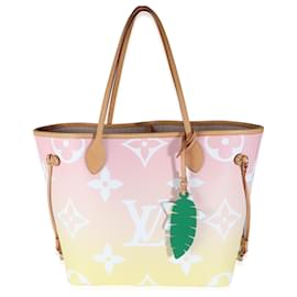 Louis Vuitton-Louis Vuitton Pink Monogram Giant Canvas By The Pool Neverfull MM -Mehrfarben