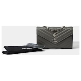 Yves Saint Laurent-YVES SAINT LAURENT Bag in Gray Leather - 101812-Grey