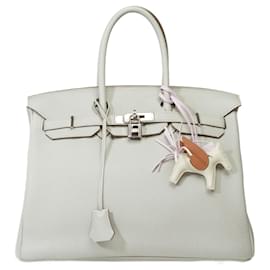 Hermès-Sac HERMES Birkin 35 en Cuir Gris - 101806-Gris