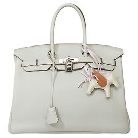 Hermès HERMES BIRKIN BAG 35 in Gray Leather - 101806 Grey
