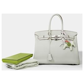 Hermès-Sac HERMES Birkin 35 en Cuir Gris - 101806-Gris